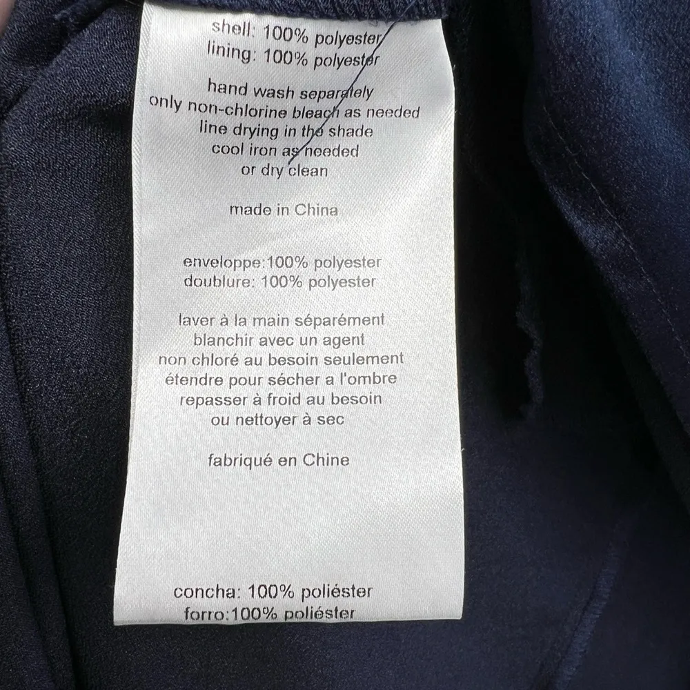 DB Studio Formal Dress Navy Blue Luxe Charmeuse Halter Neck Floor Length Size 20 - Image 7