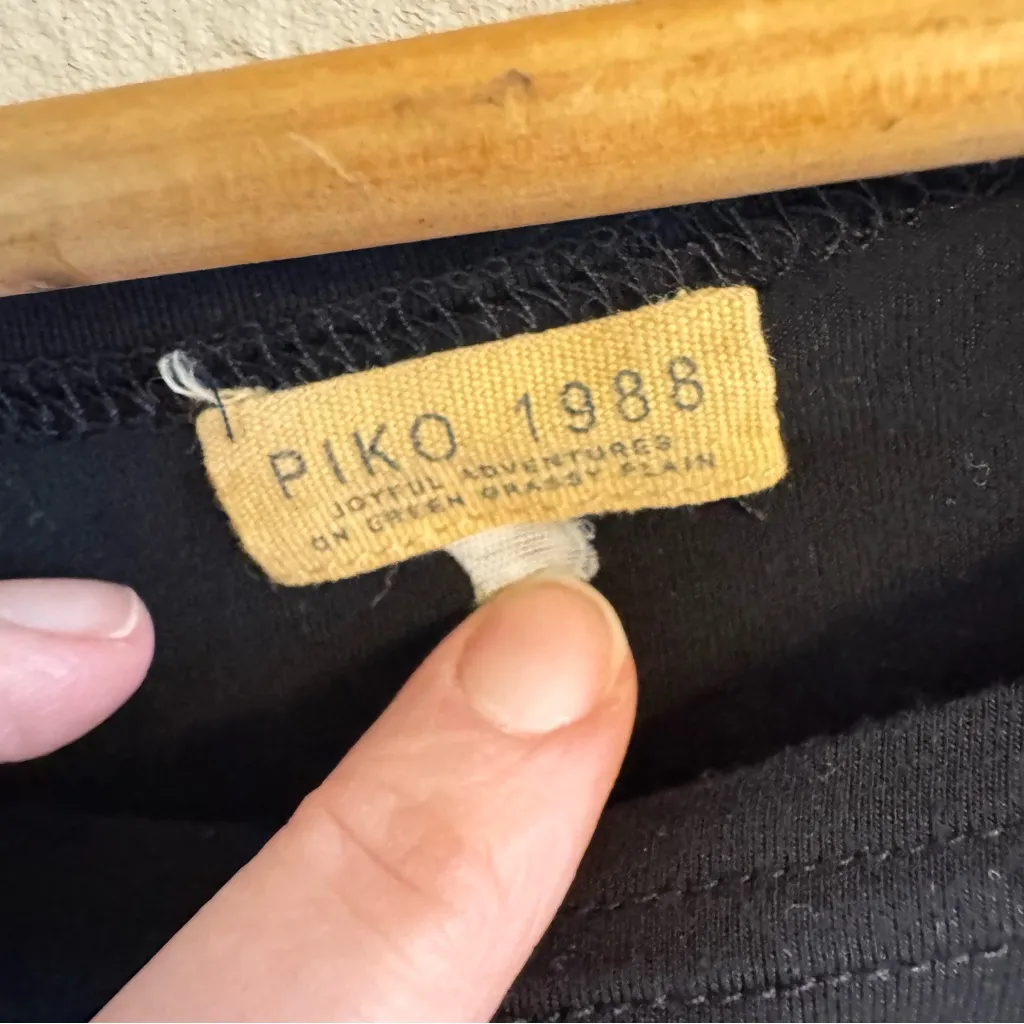 Piko 1988 Classic Black Long Sleeve Top Size M - Image 2