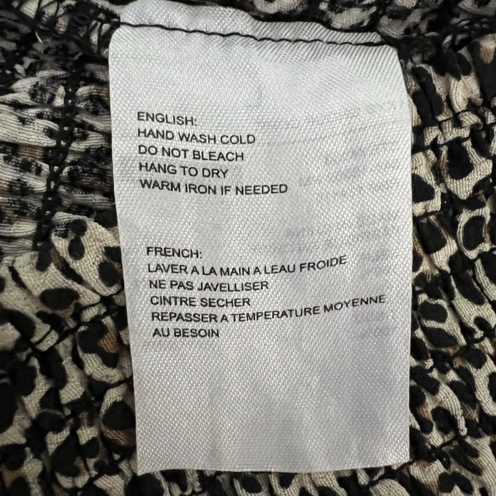 Sophie Rue Shirt Womens Large Brown Cheetah Animal Square Neck Cropped Edgy‎ - Image 10