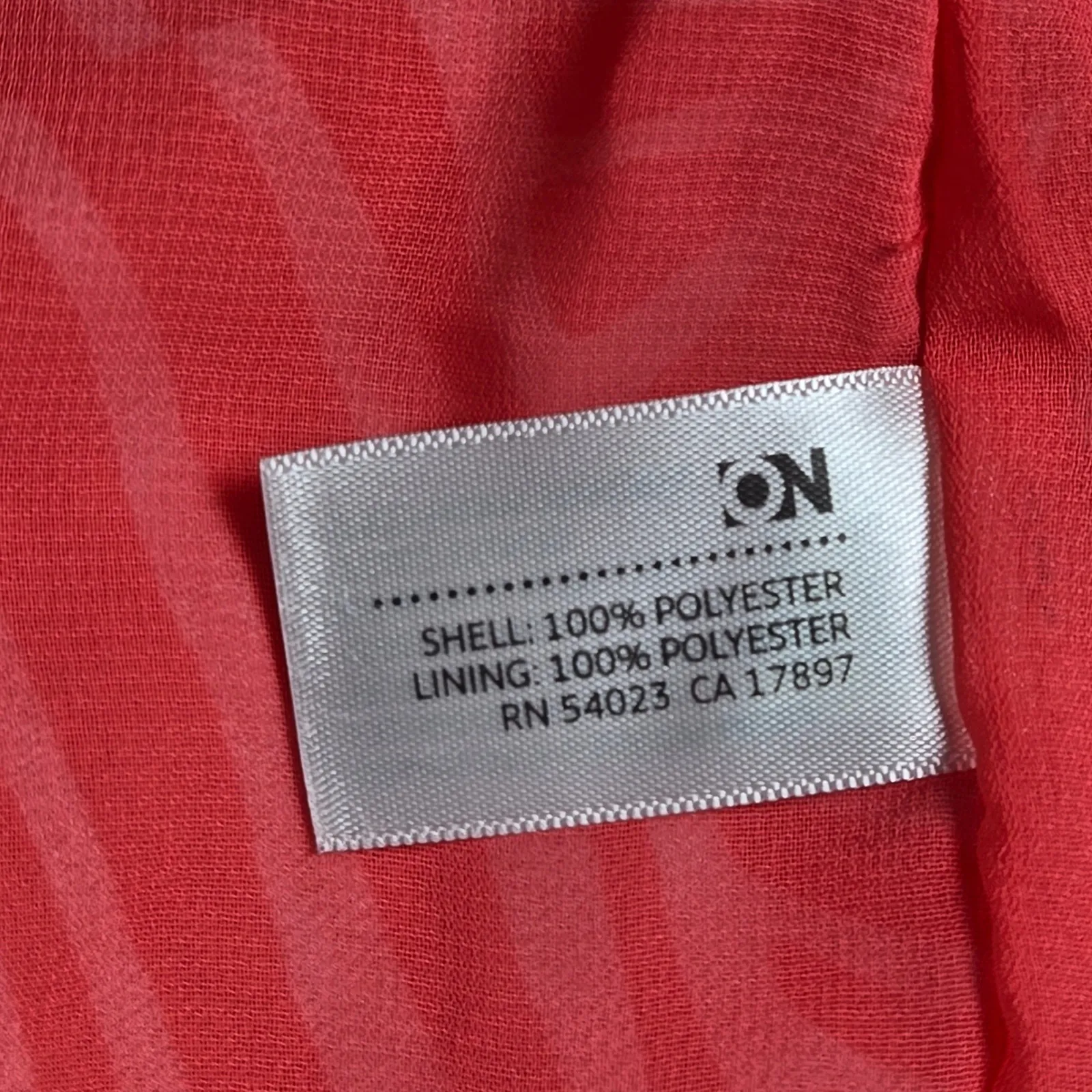 Old Navy Womens Maxi Strapless Tube Dress Coral White Abstract Print Size M - Image 4