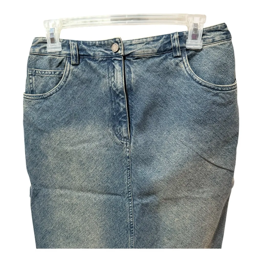 Vintage Valerie Stevens Denim Pencil Skirt Size 4 Minimalist Chic - Image 3
