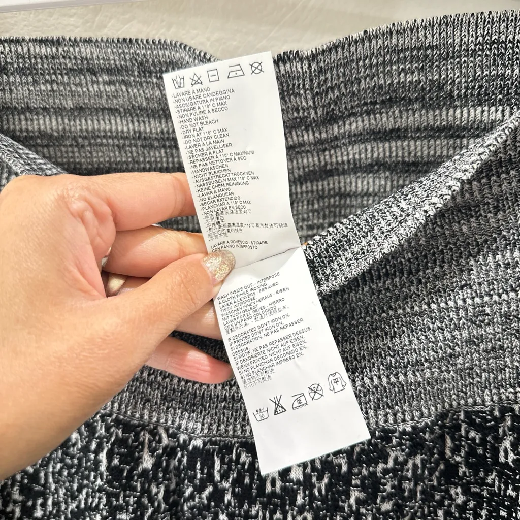 vivienne westwood red label grey/white knitted textured cropped flared pants/S - Image 5