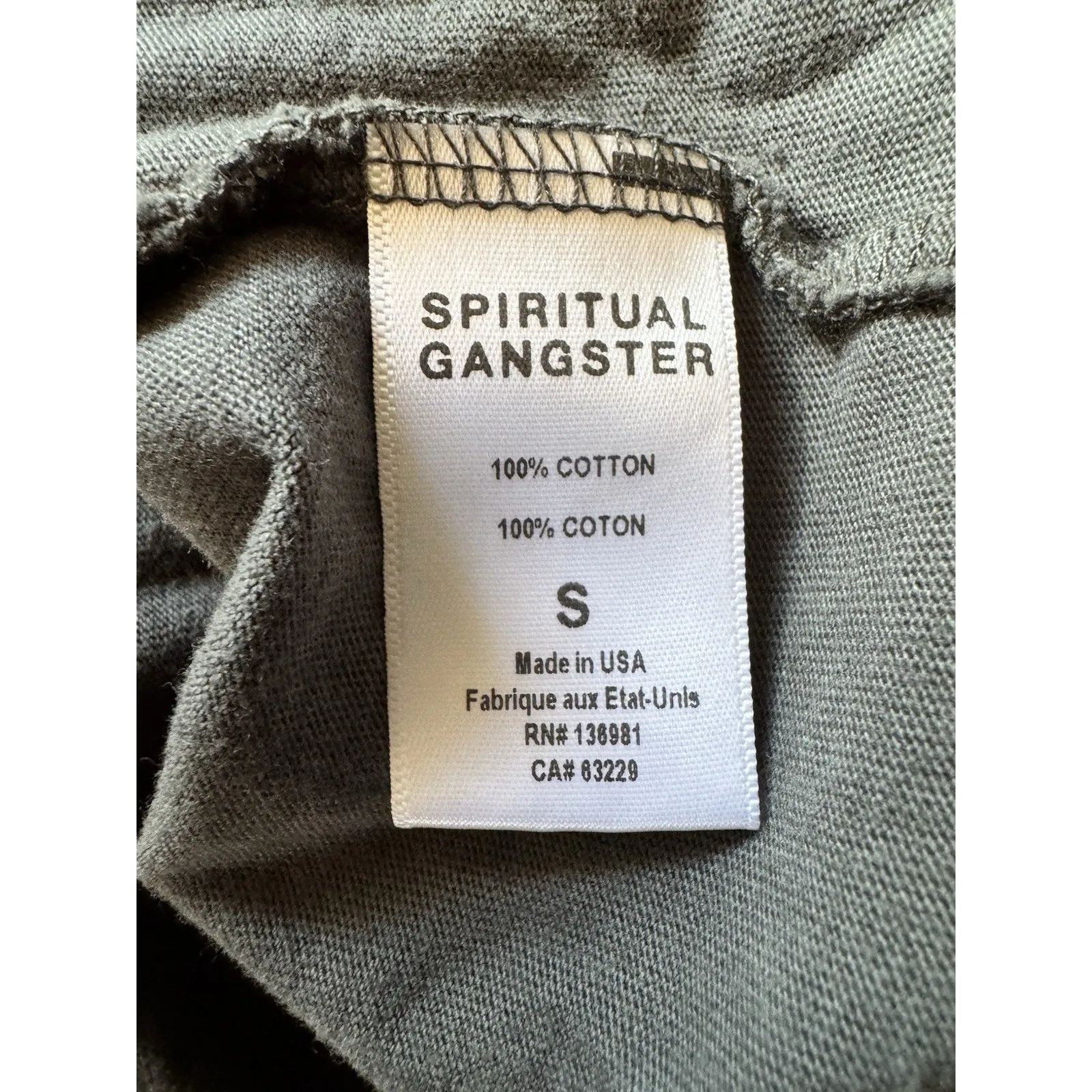 NWT Spiritual Gangster Micro Motel Boyfriend Tee Gray Women’s Size Small - Image 8