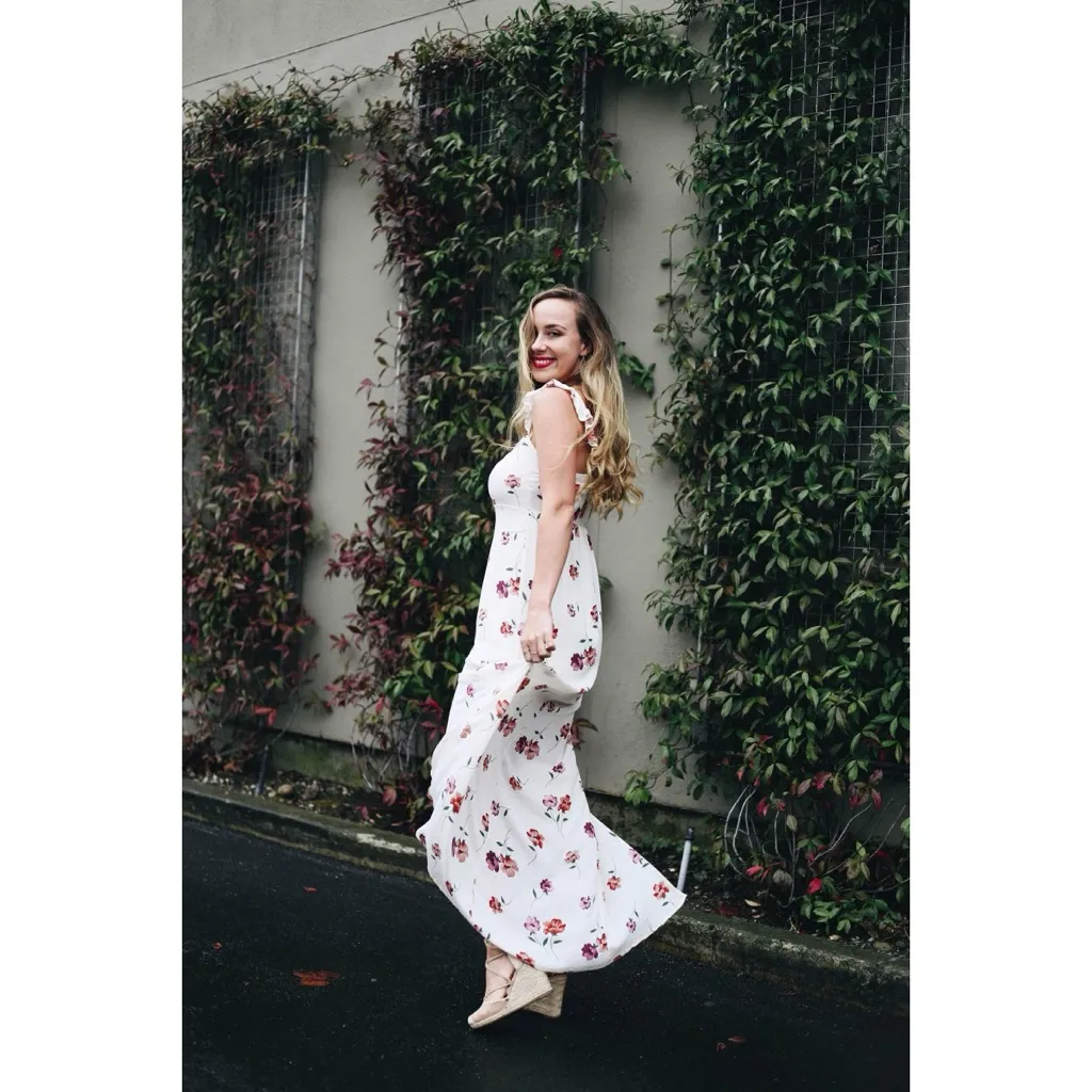 Sage the Label White Floral Maxi Dress - Image 2