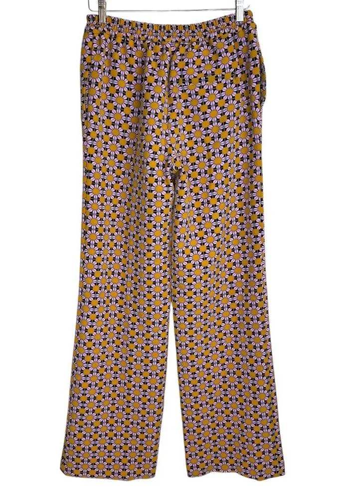 Urban Outfitters Colette Wide Leg Trouser Pants Sz Small 70s Floral Retro - Image 4