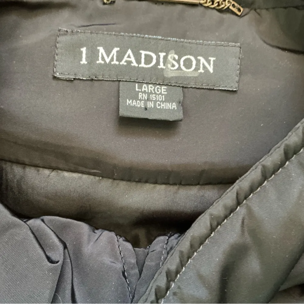 1 Madison  down feathers filled puffer 3 in 1 black quilted jacket size large - Image 5