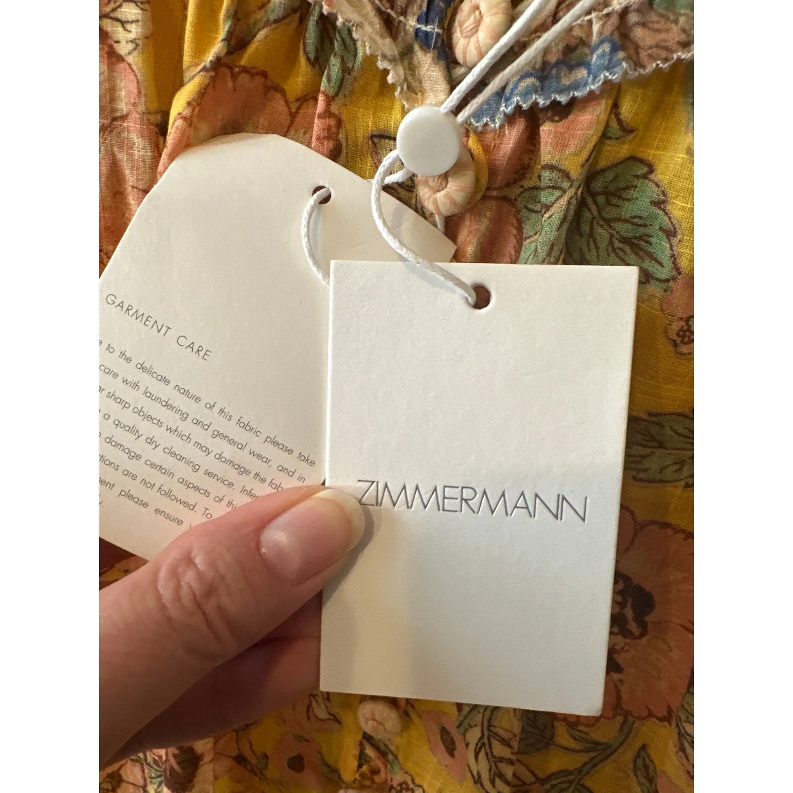 Zimmermann Junie Lantern Floral Mini Dress NWT Size 4 Pockets - Image 12