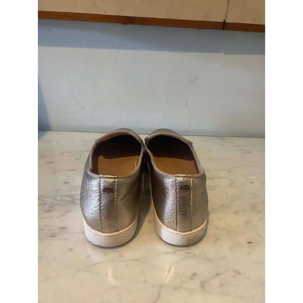 Birdies Shoes Womens Size 7.5 Gold Metallic Slip On Sneakers Comfort Casual - Image 4