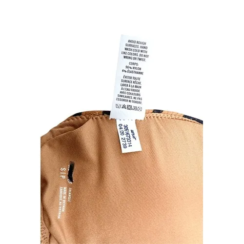 Aerie Zebra Tan Removable Pad‎ Tie Back Bikini Swimwear Top SMALL Beach Vacation - Image 3