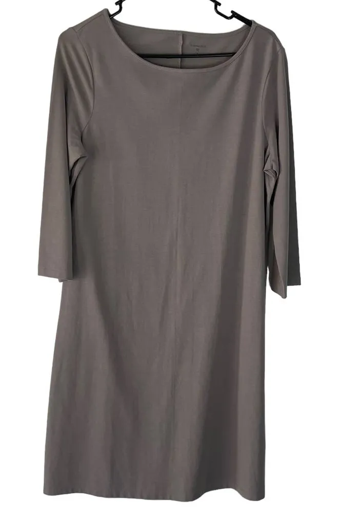 Garnet Hill Women's Size Medium Grey Modal Blend Soft Tee Shirt Dress - Image 1