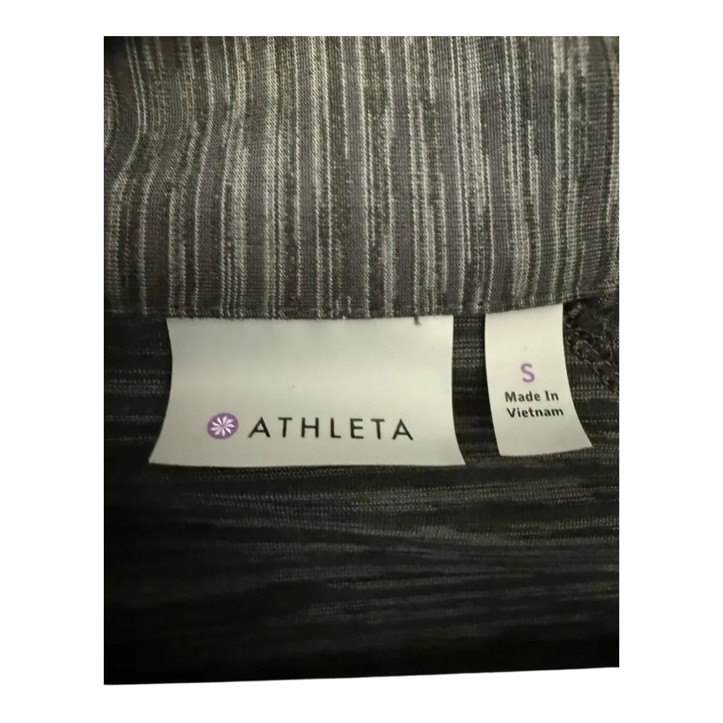 Athleta Mendoza Half Zip Pullover Long Sleeve Top Size Small – Space Dye Grey - Image 6