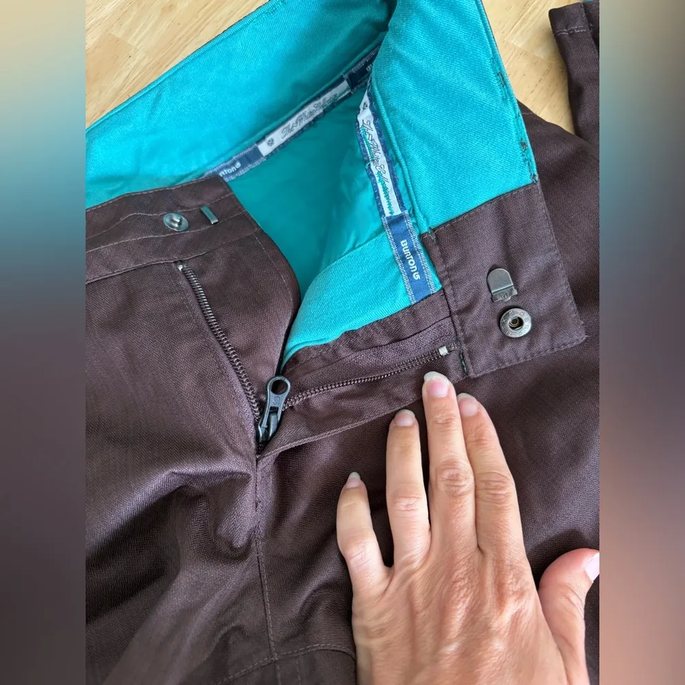 Burton the white collection da nag dry ride snow pants size medium brown teal - Image 8
