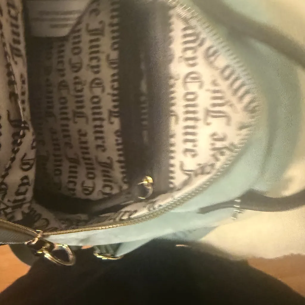 Juicy Couture Teal Velvet Mini Backpack – Y2K Black Label, Gold Hardware - Image 6
