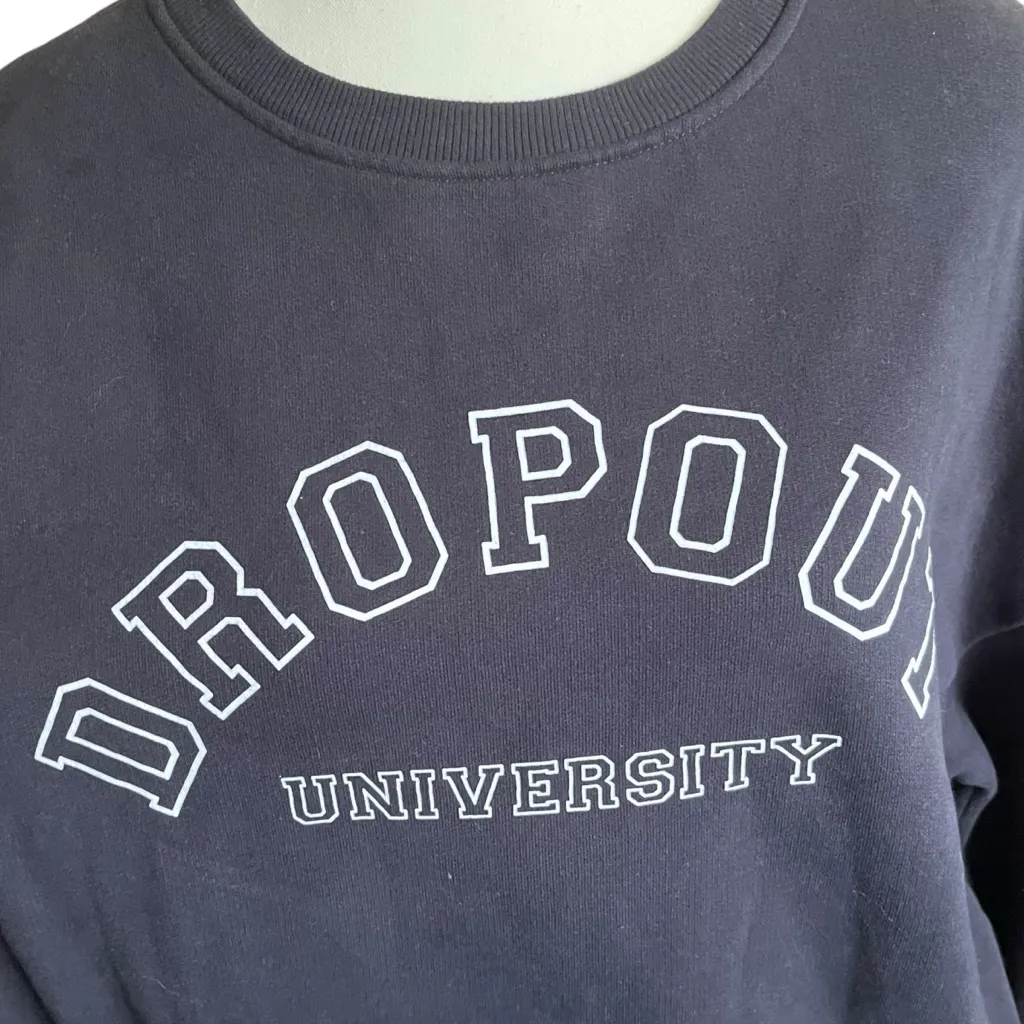 Kule‎ Cotton Raleigh The Dropout Sweatshirt Women's XS Relaxed Crewneck Casual Blue - Image 3