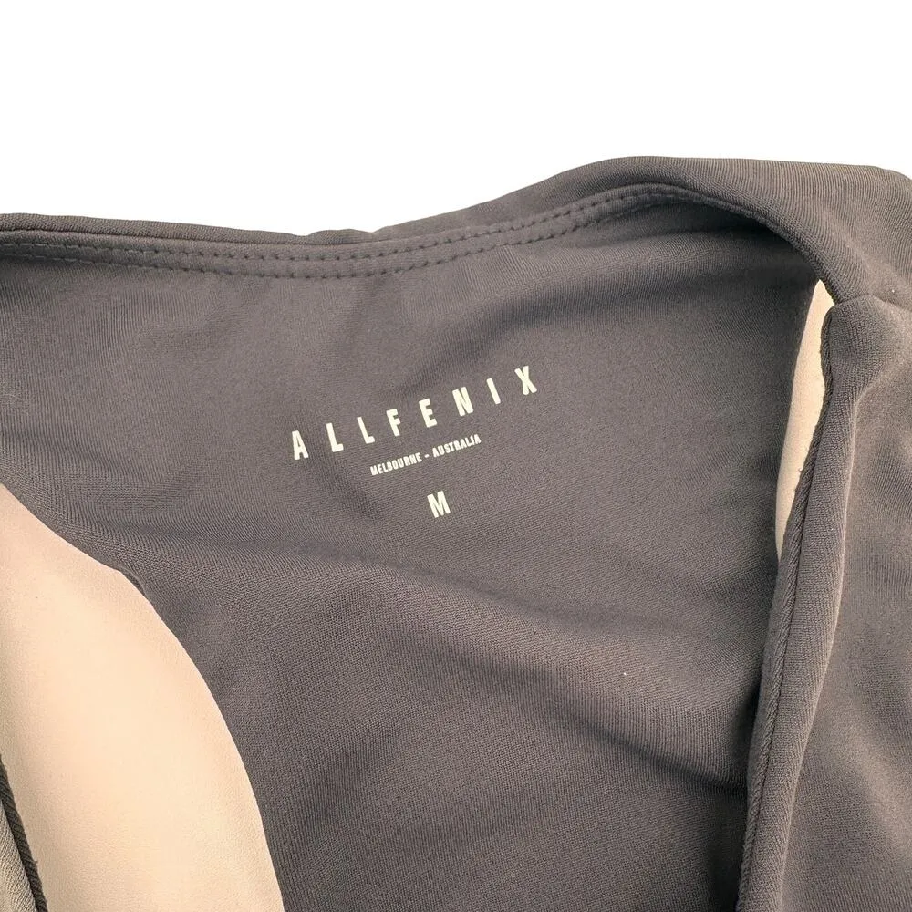 Allfenix Grey & Black Colorblock Halter Sports Bra Size Medium Gray - Image 6