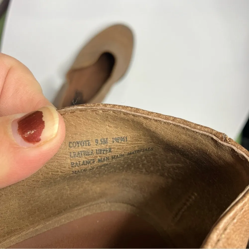 OTBT Coyote D’Orsay shooties‎ metallic gold brown leather size 9.5 - Image 10