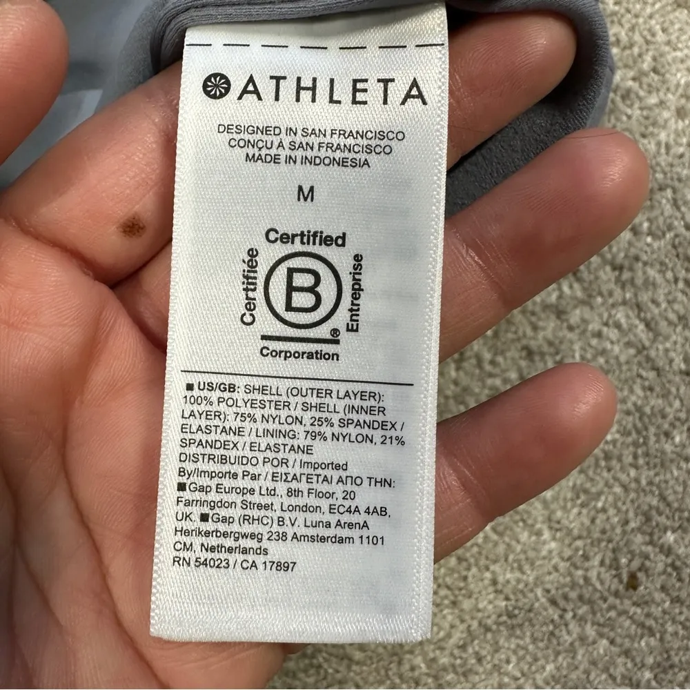 Athleta Wayfarer Bomber Jacket Full Zip Longsleeve Travel in Coastline Blue M - Image 10