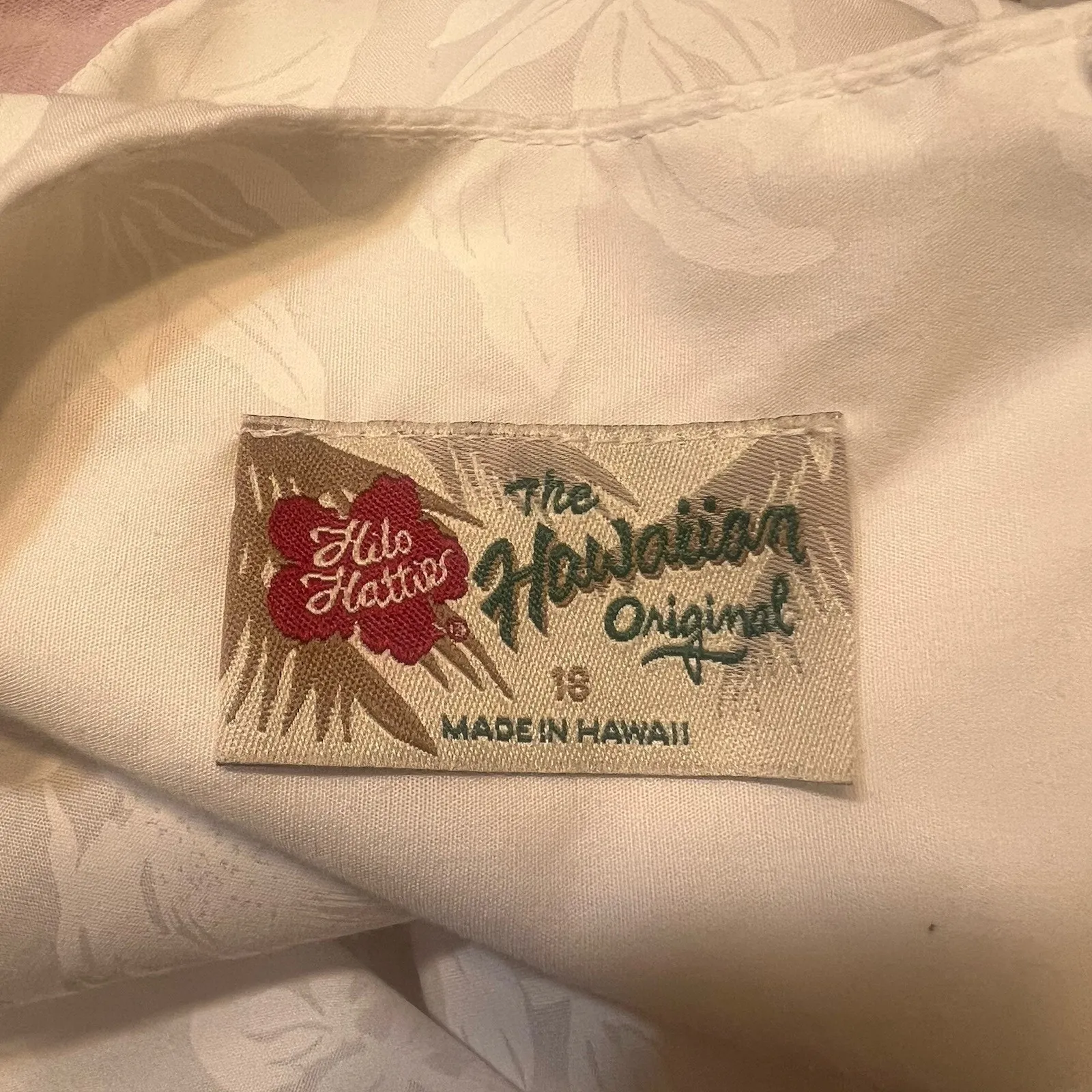 Hilo Hattie Women’s Hawaiian Jaquard Maxi Dress White Sz 18 Ruffled Hem Wedding - Image 12