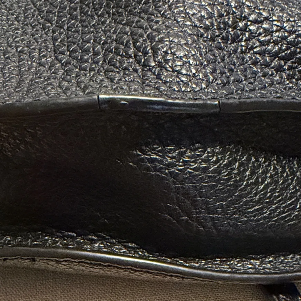 Banana Republic Black Pebbled Leather Hobo Bag - Image 7