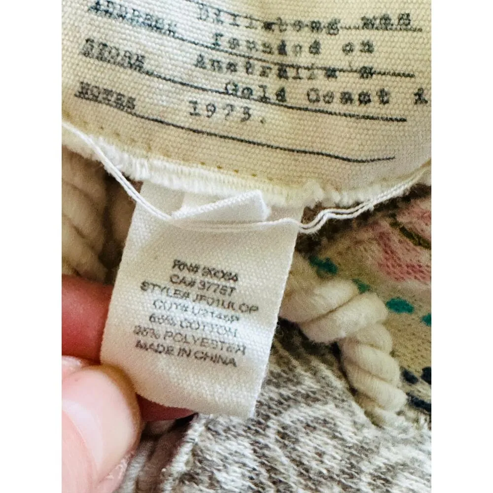 Billabong Beachy Hoodie Pastels Cream Size Medium Surfer Coastal Lace up - Image 5