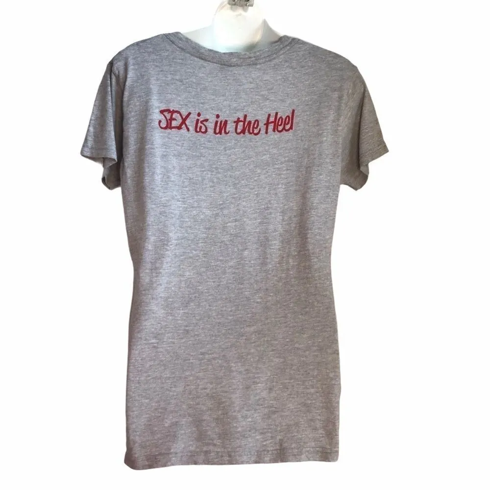 Kinky Boots Graphic Short Sleeve Top Gray Red Size M - Image 6