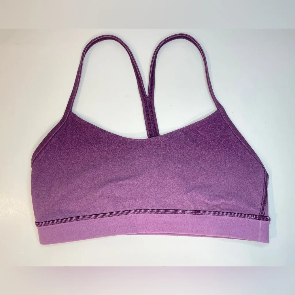Lululemon Women’s Flow Y Nulu Purple Sports Bra Size 4‎ - Image 3