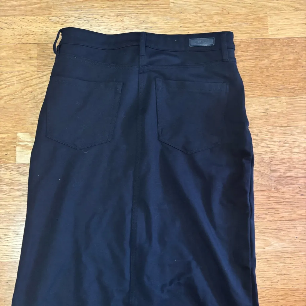 BlankNYC Ponte Preppy Quiet Luxury Minimalist Career Front Slit Maxi Skirt 29 - Image 6