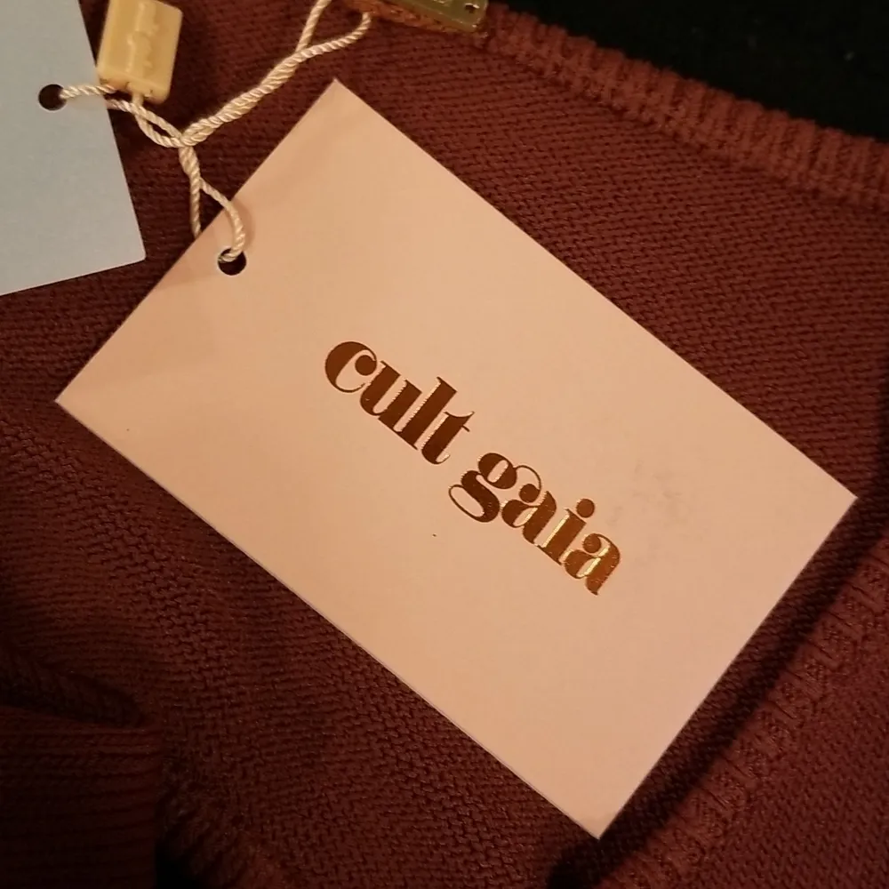 💕CULT GAIA💕 Carla Knit Dress ~ Full Length Gown Cut-Outs Ember Small NWT - Image 14