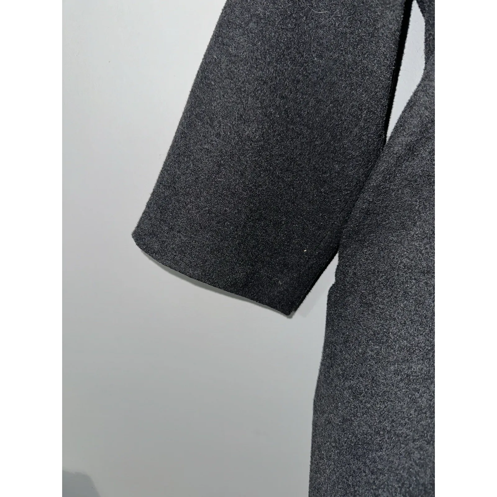 Shop Meg Charcoal Grey Wool‎ Feel V Neck Dress 3/4 Sleeve EUC Size M Gray Size M - Image 3