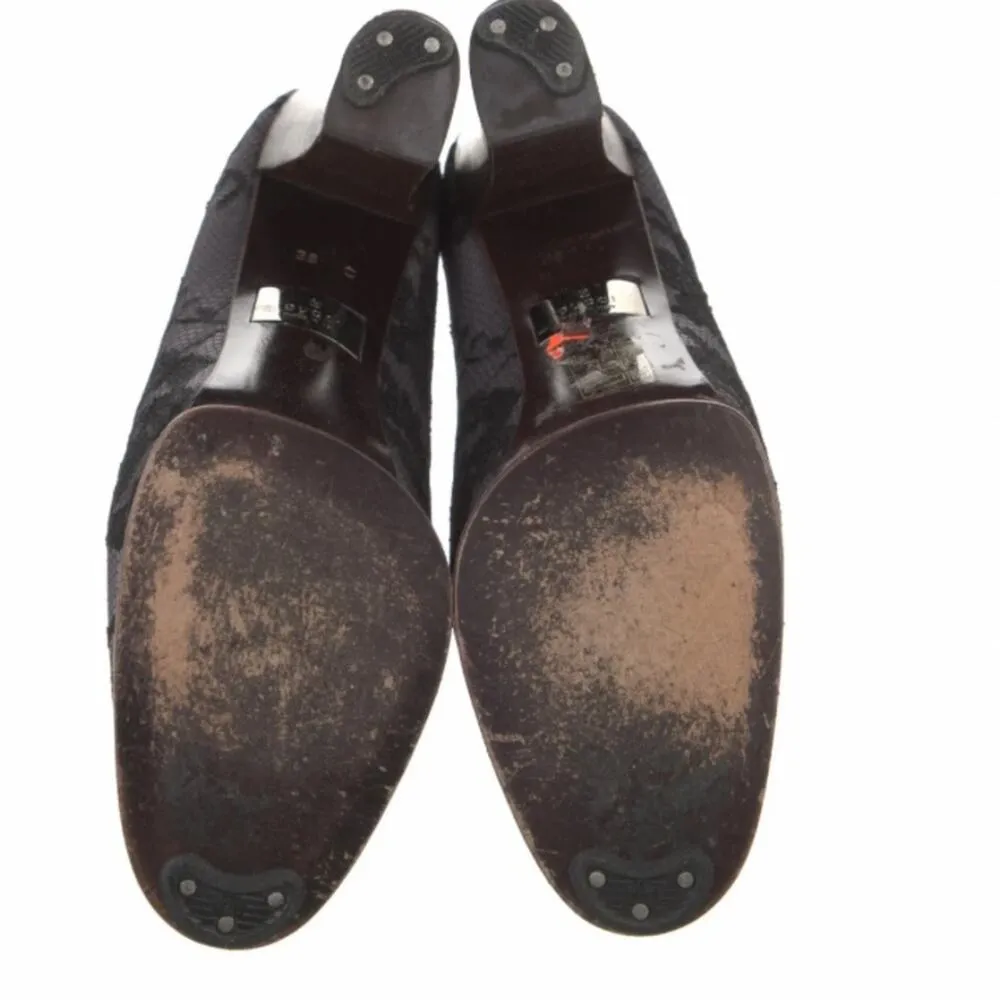 Gucci x Tom Ford Floral Lace Print Lavender Purple Block Heels size 38 size 8 - Image 5