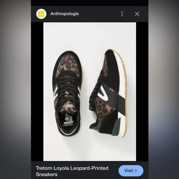 Tretorn Loyola Leopard-Printed Sneakers from Anthropologie size 8 - Image 2