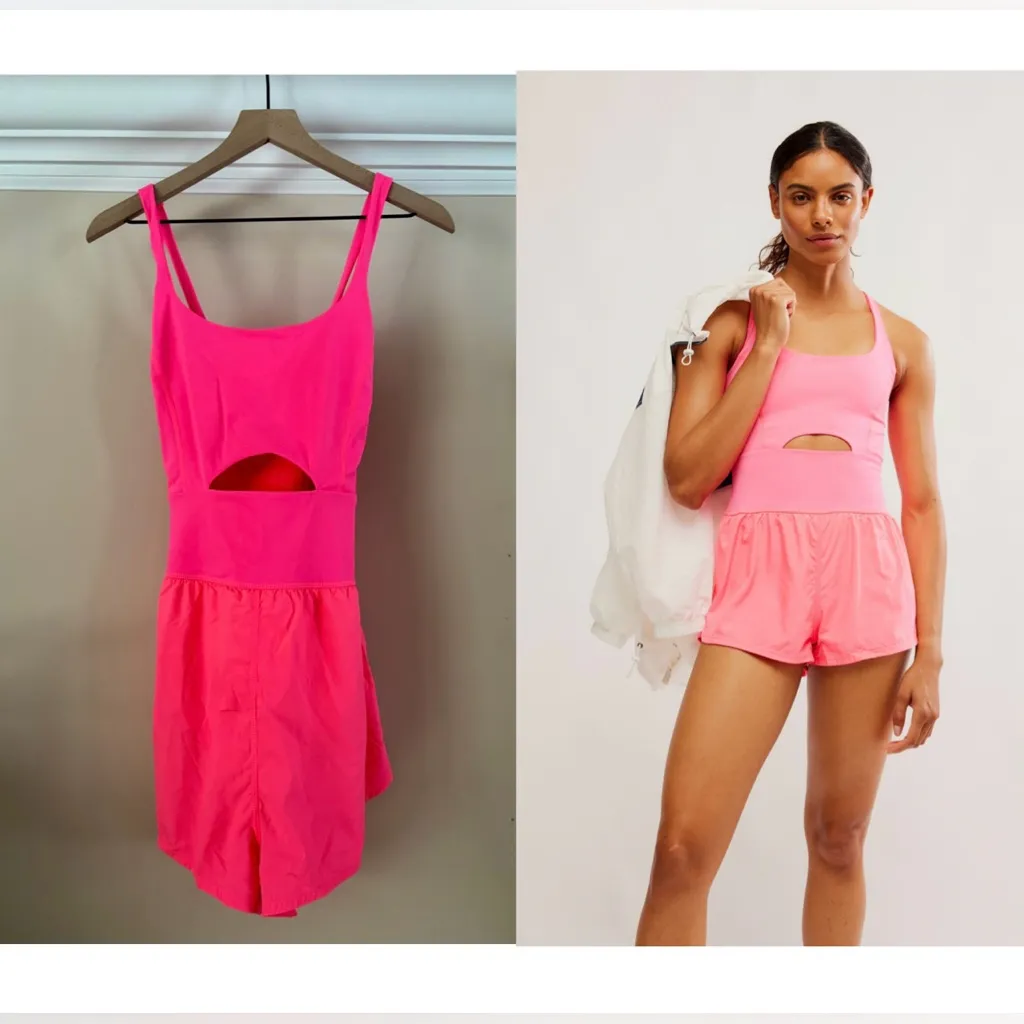 Free People Righteous Sleeveless Runsie | Flamingo Fizz | XL | NEW / NWT Pink - Image 2