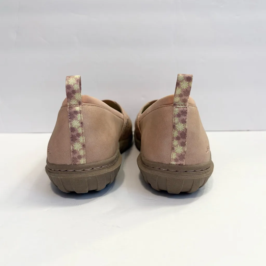 Jambu Florida Leather Slip-On Loafer Flats Perforated Floral Pink Sparkle JBU - Image 5