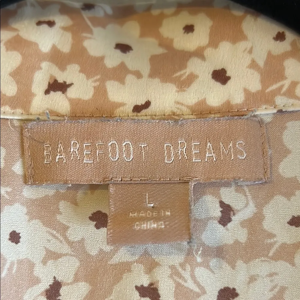 Barefoot Dreams Ditsy Rose Button Down Pajama Top - Image 2