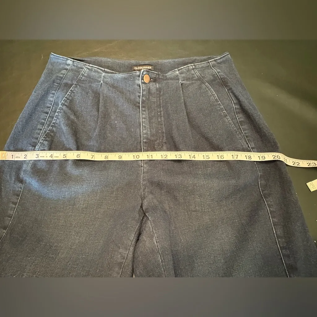 Eileen Fisher Organic Cotton Stretch Tapered Denim Pant Womens 6 Ankle Length - Image 6