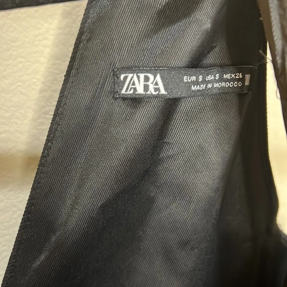 Zara Black Pleated Wide Leg Jumper Size S - Image 6