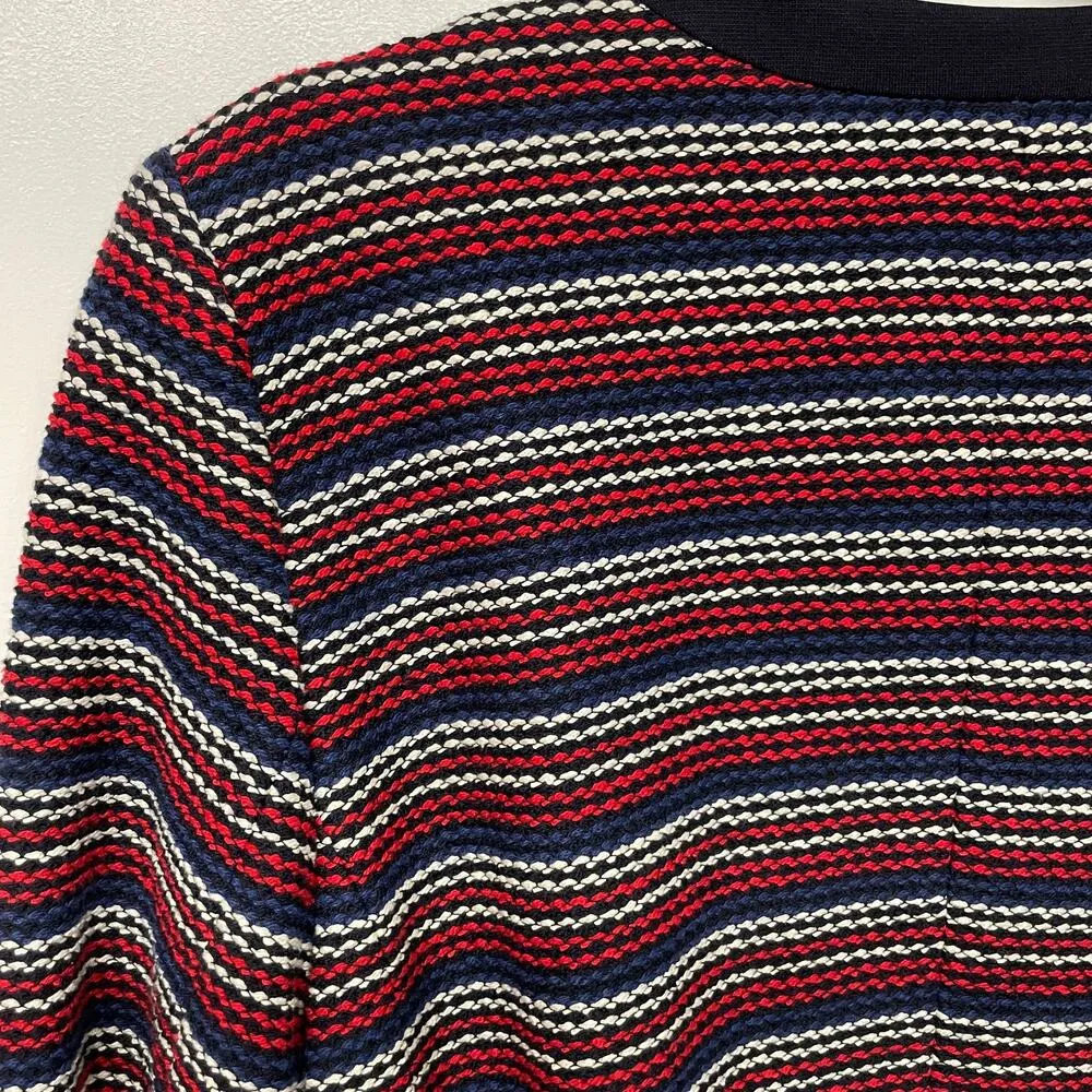 Talbots Boucle Stripe Jacket Womens Size Large Red White Blue P191919507 - Image 6