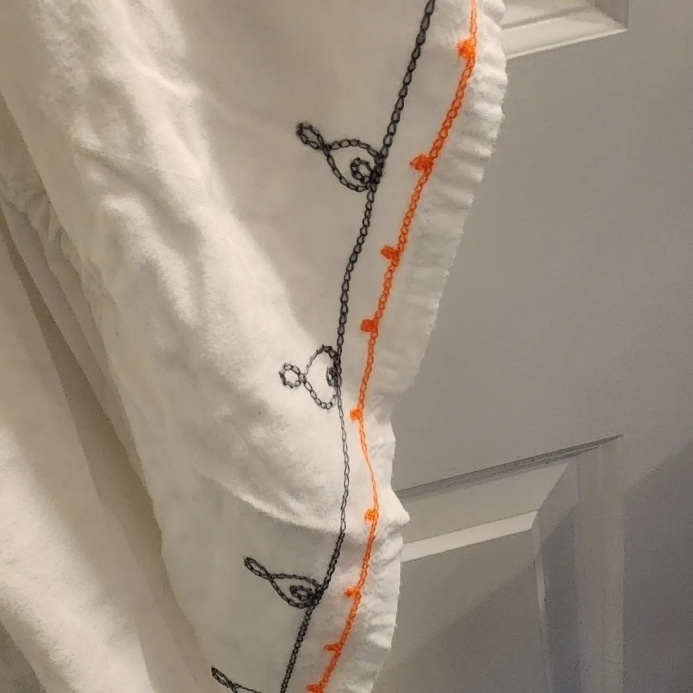 Cotton embroidered detail swim cover up top one size - Image 5