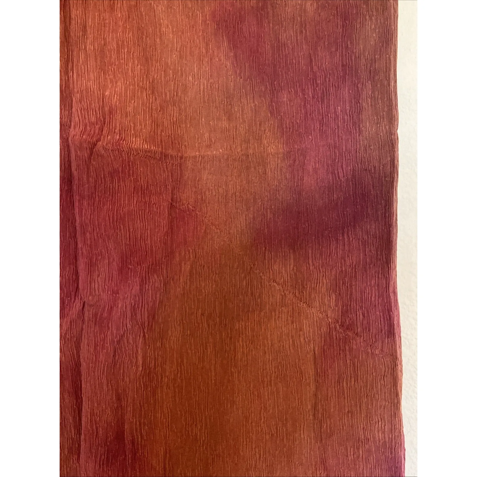 Vintage VTG Two Heads Studios Tie Dye 100% Silk Crinkle Maxi Skirt USA‎ Medium - Image 6