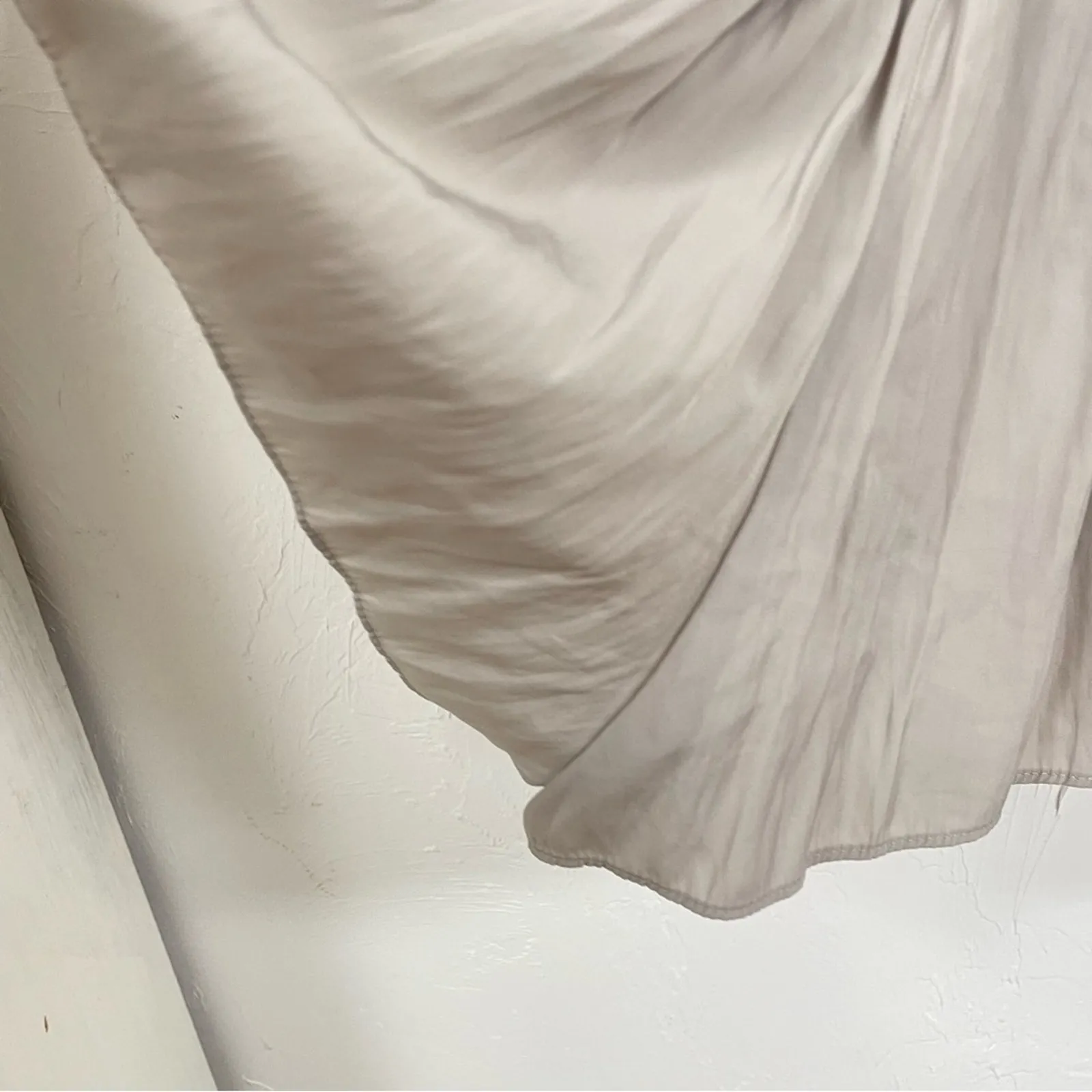 Ramy Brooke Grey Silky Long Sleeve Romper Womens S Casual Beach Elastic Waist - Image 4