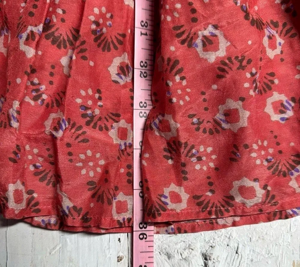 Xirena Jia Floral Print Mini Dress Size Large Coral Blush - Image 10