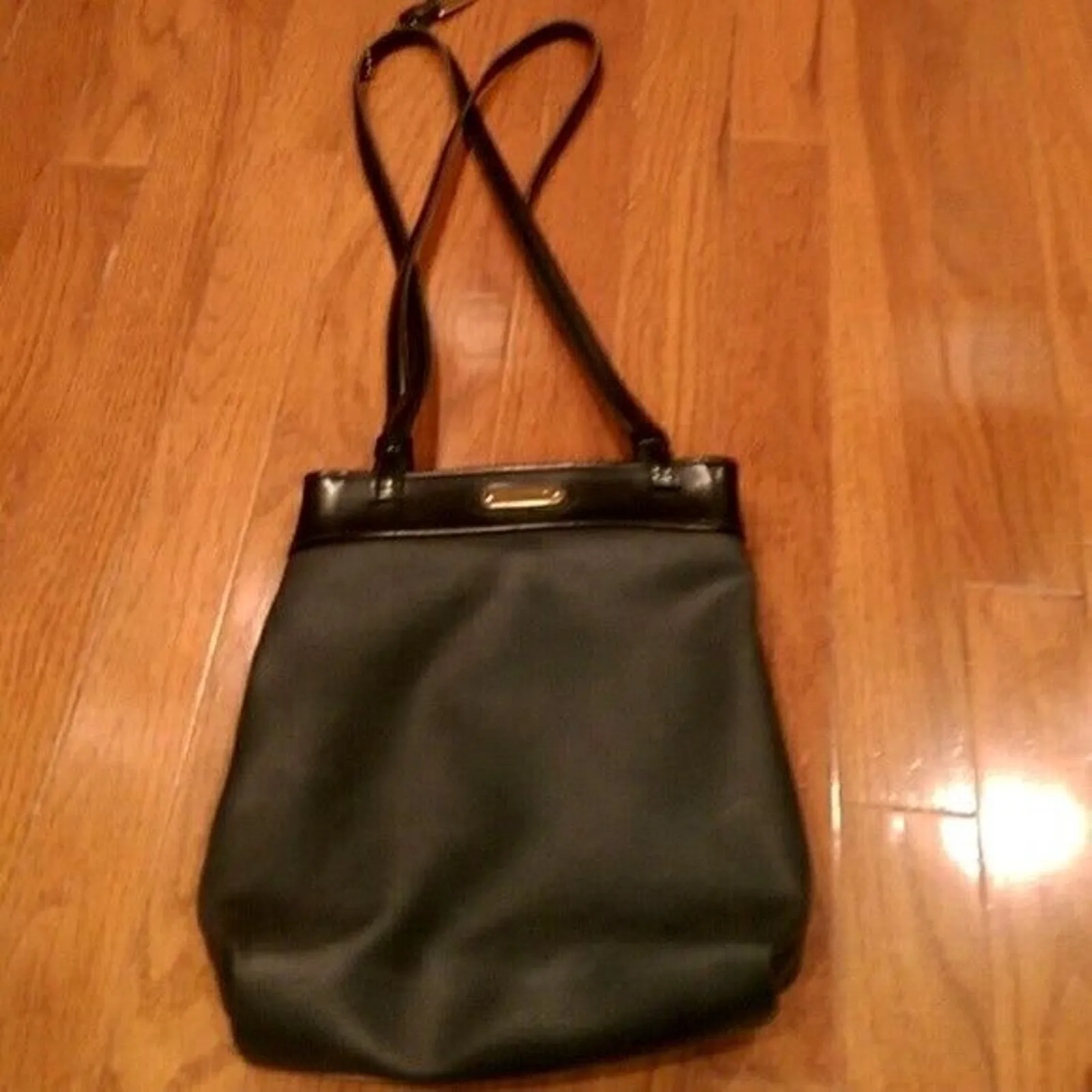 Nine West Leather Shoulder Bag Black - Image 2