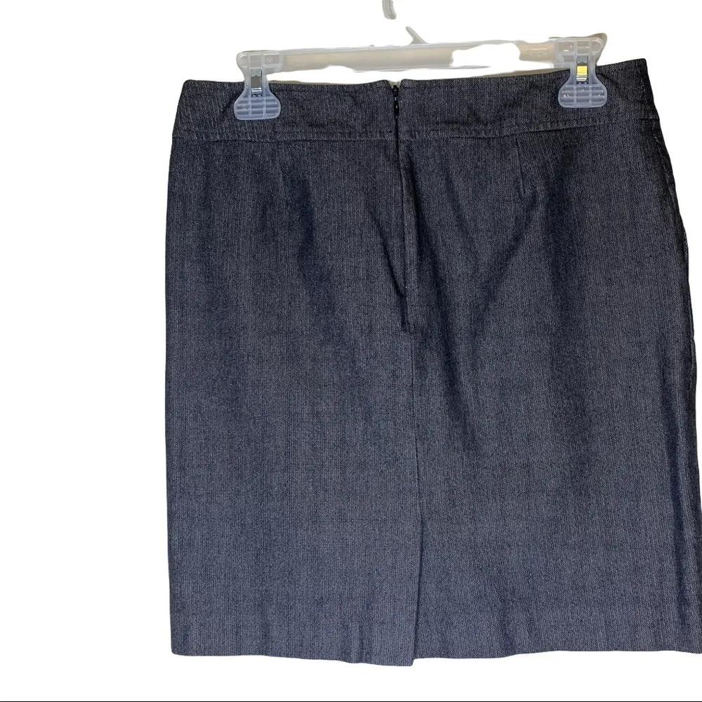 BANANA REPUBLIC petite skirt gun metal gray stretch 8P - Image 2