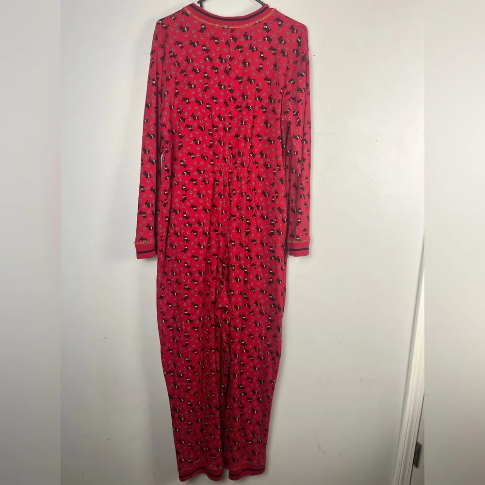 Vintage 90s Ashley Taylor red and black schnauzer onesie size large - Image 3