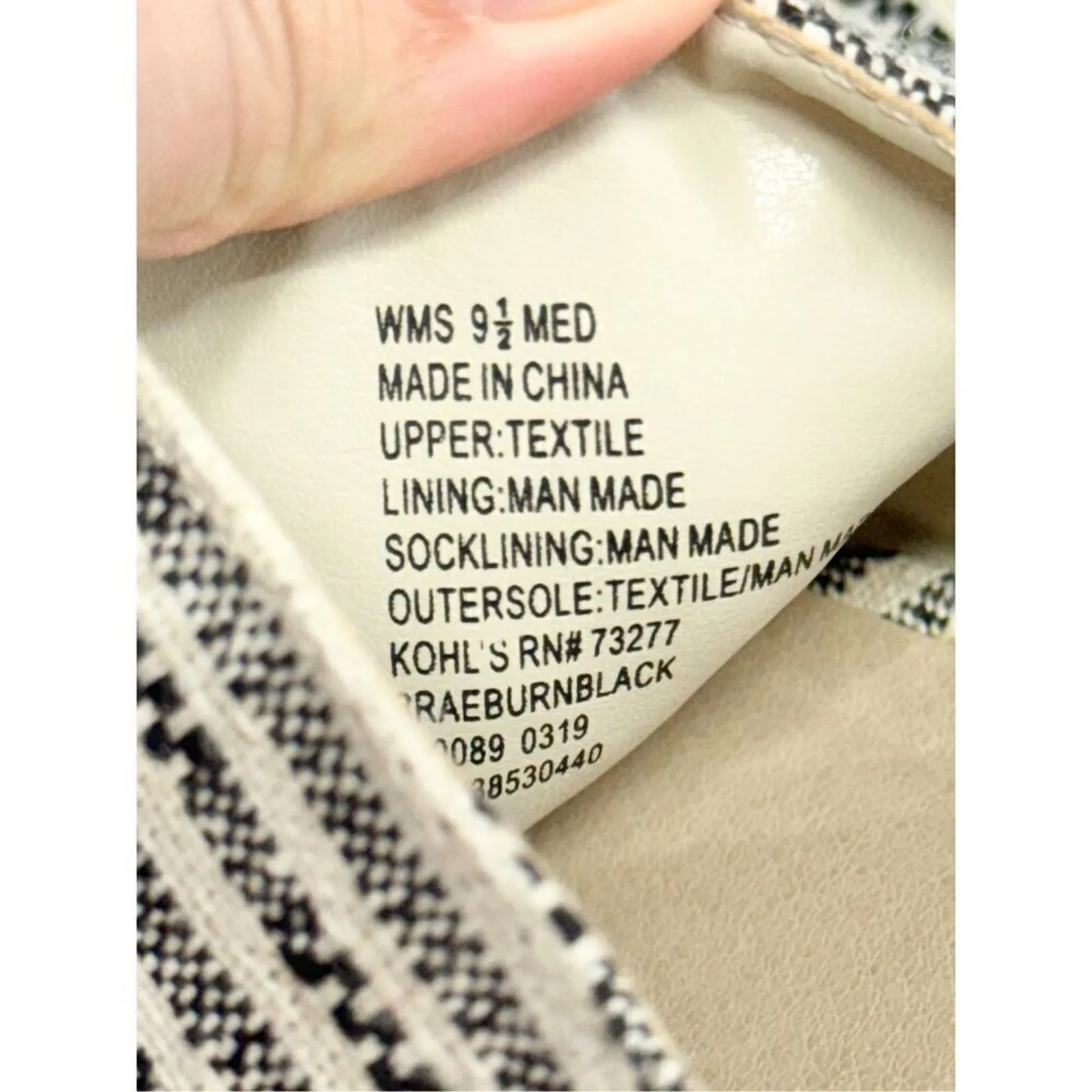 Simply Vera Wang Wedges Size 9.5 Black White Textile Upper Open Toe Sandals - Image 10