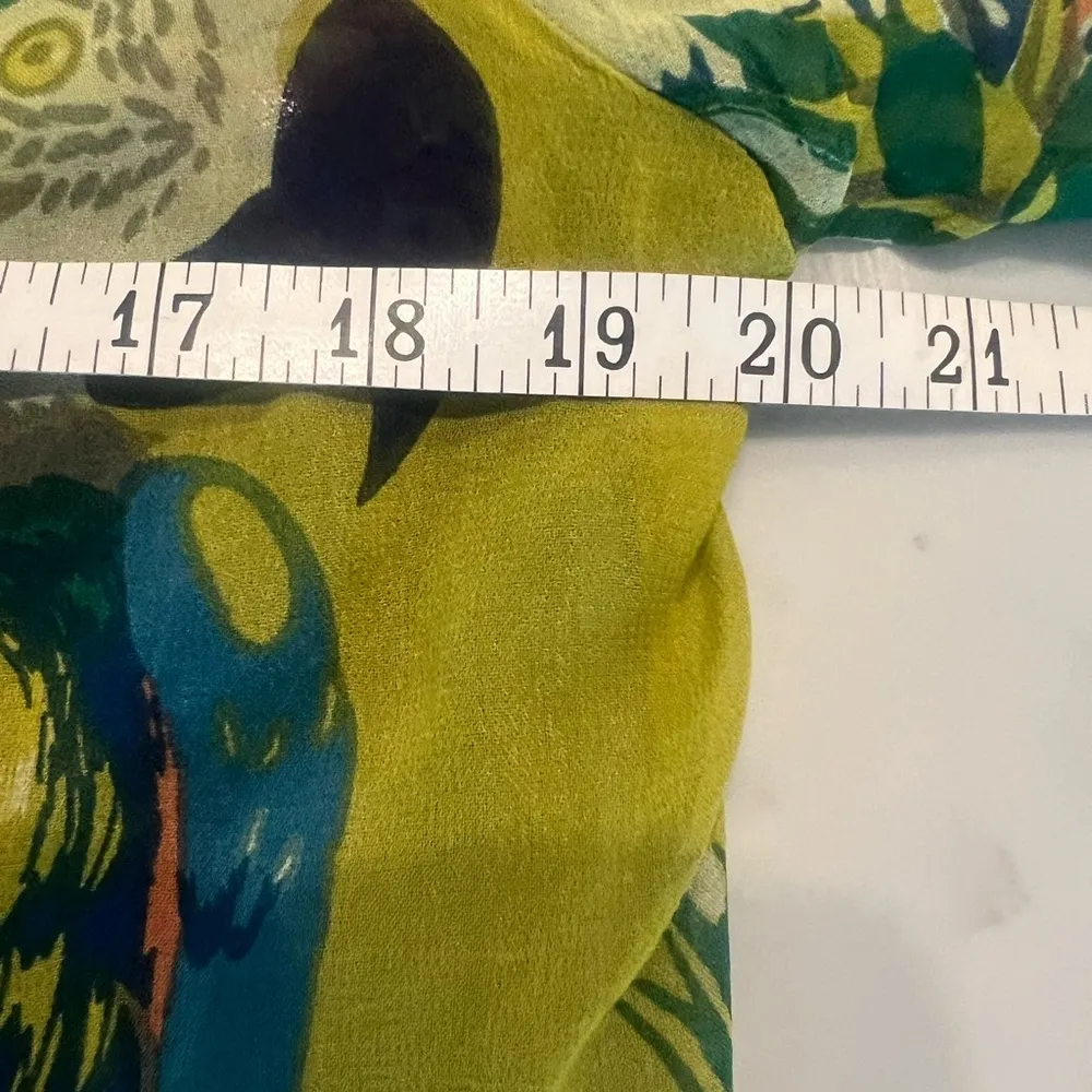 Soft Surroundings Curacao Topper Embroidered Parrot Top Blouse Women's PXS $120 - Image 9