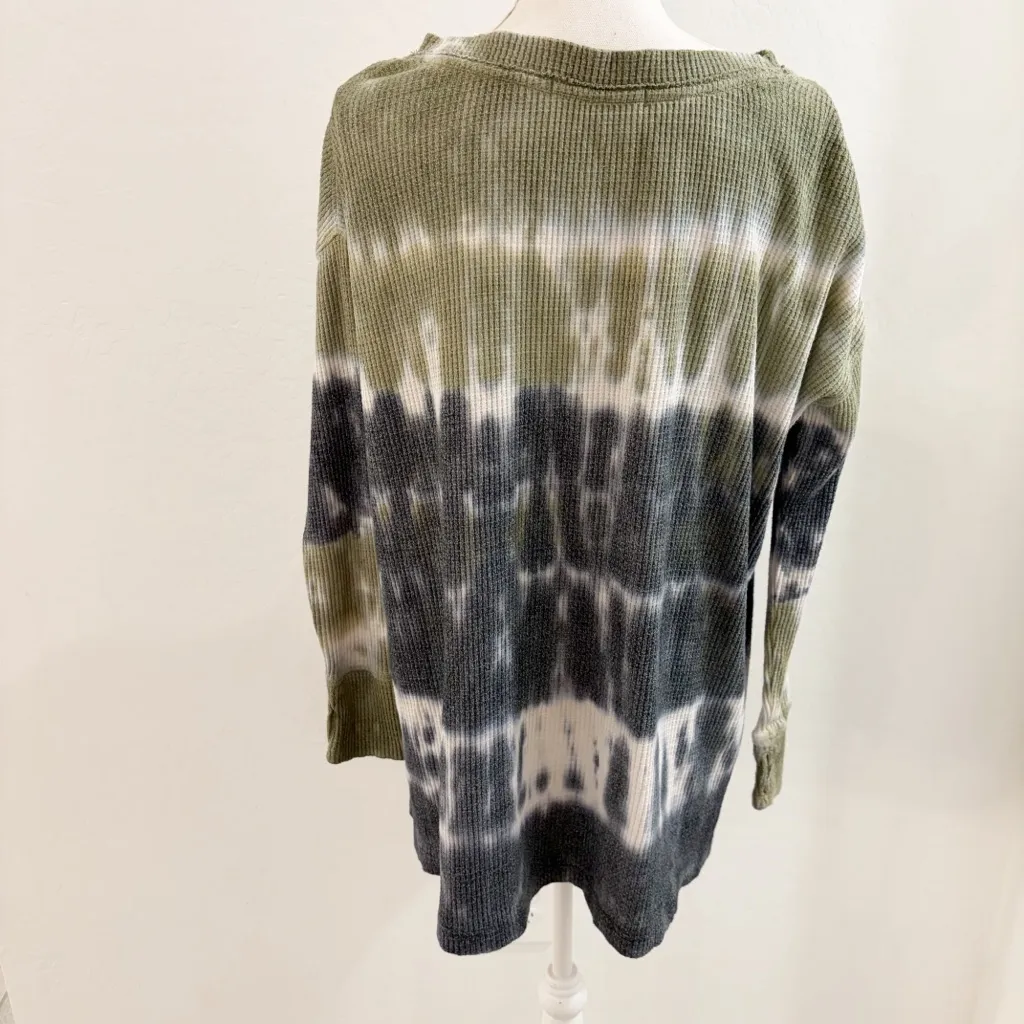 Free People We The Free Tie Dye Crew Neck Oversized Thermal Tunic Size XS - Image 8