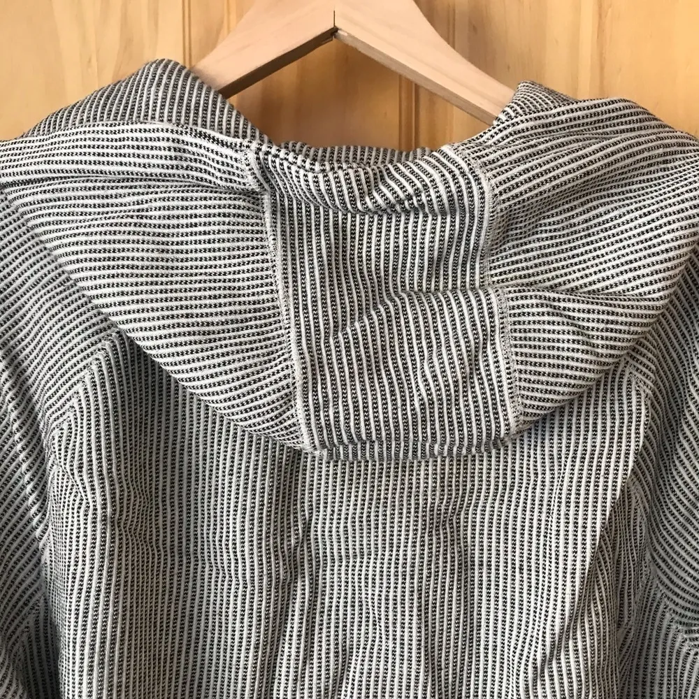 Vintage  distressed elbow patch double button front hoodie size large - Image 8