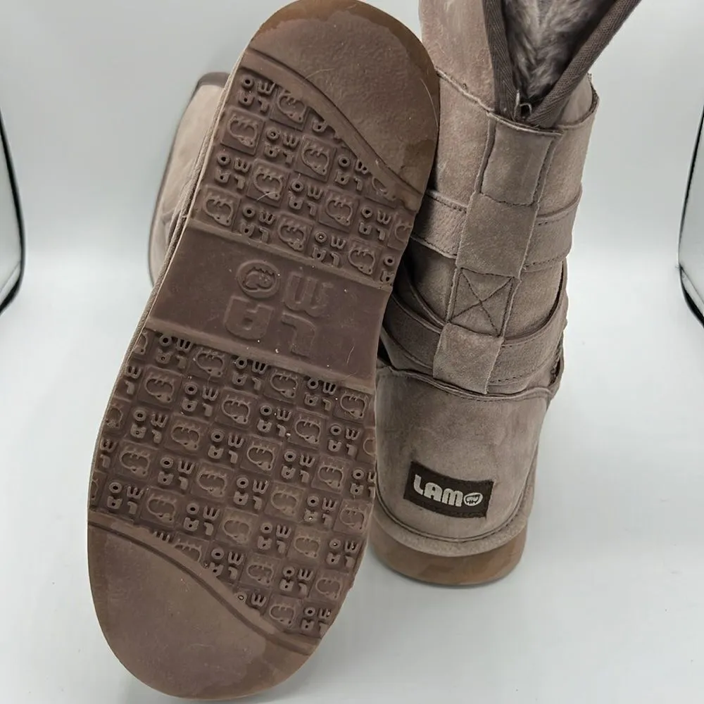 Lamo Sherpa lined‎ fur boots Size 8 B72 Gray - Image 9