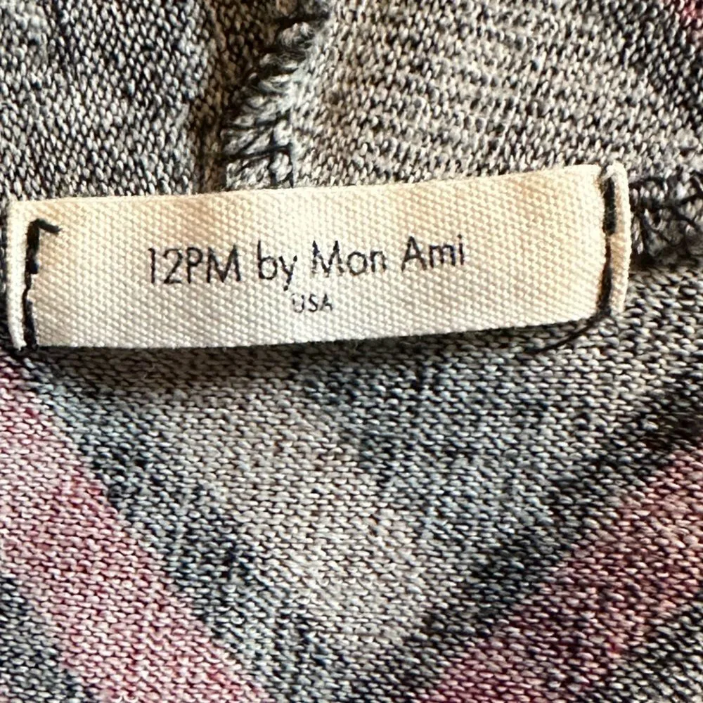 12PM by Mon Ami MADE IN USA plaid cardigan M/L Tan Size undefined - Image 3